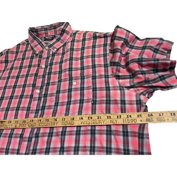 Nike 6.0 Shirt Mens 2XL Gray Red Plaid Short Sleeve Cotton Casual - Picture 3 of 7